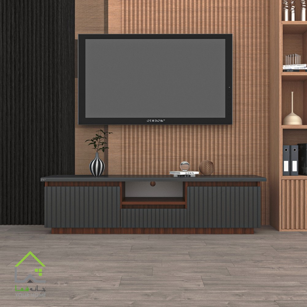 میز تلویزیون کاربردی با روکش وکیوم مدل J-FH617